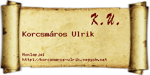 Korcsmáros Ulrik névjegykártya